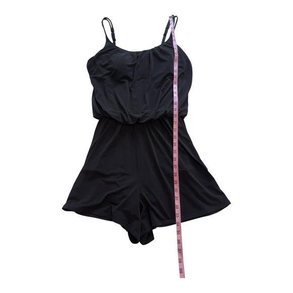 Maxine Of Hollywood Black Romper Swimsuit - Size 14 - Picture 11 of 15